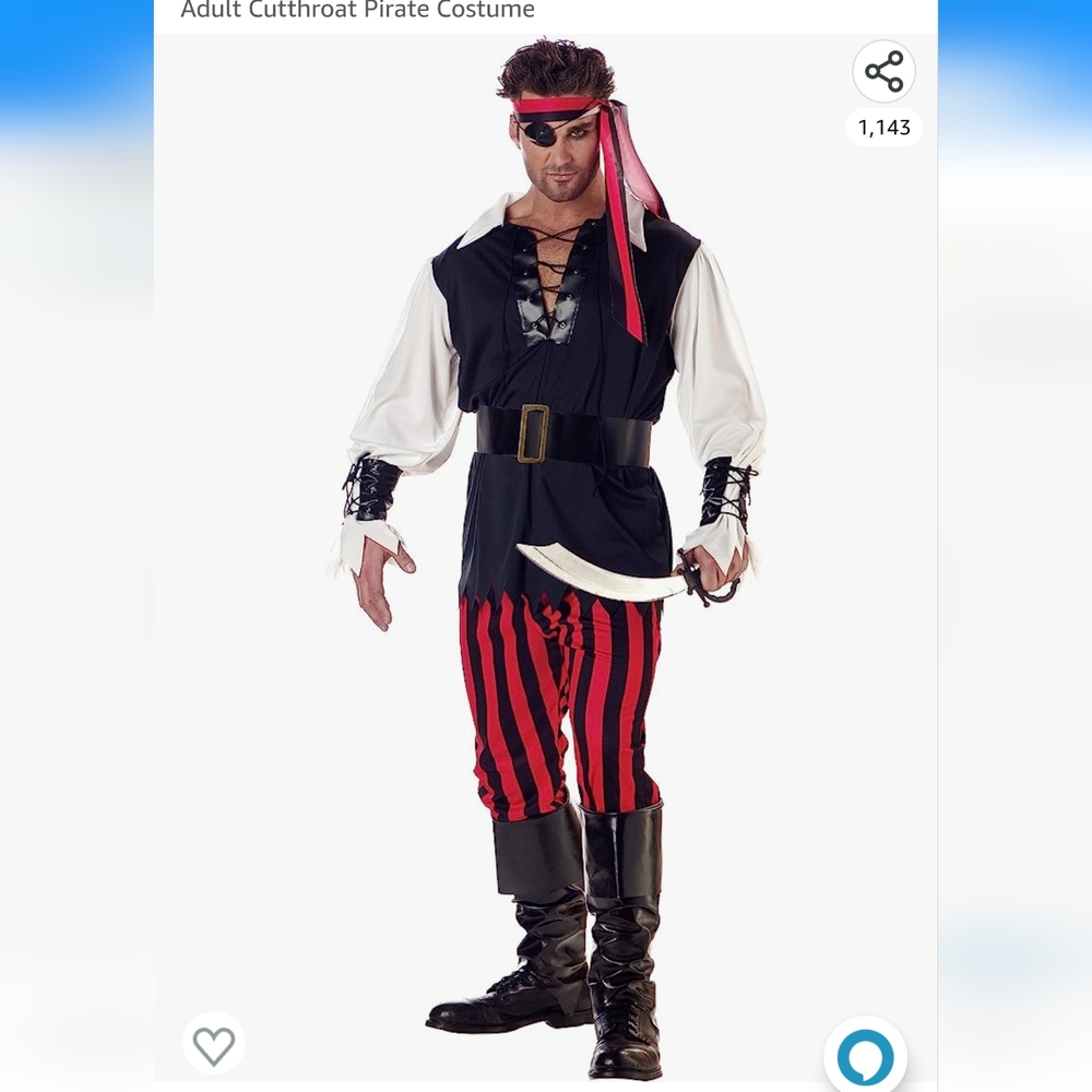 Men Pirate costume